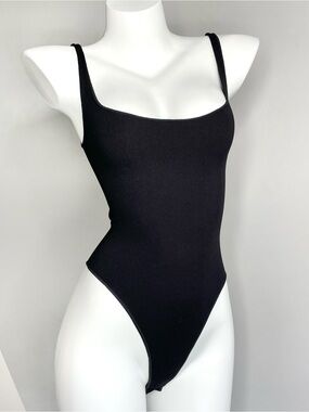 Naked Wardrobe Black Tank Bodysuit